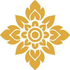 Thai Traditional Floral Ornament Vector Thai Art Pattern Design