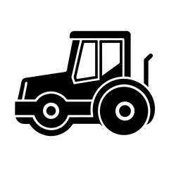 tractor isolated on white