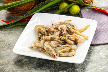 Raw fresh prawn for cooking