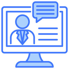 Online Consultation Blue Icon