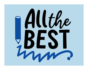 all the best lettering. vector illustration