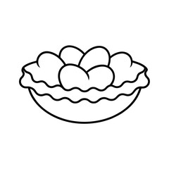 Butter Tarts Line Art Illustration