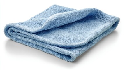 Light blue folded blanket