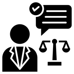 Legal Advice Glyph Icon