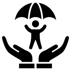 Child Custody Glyph Icon