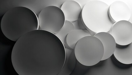 Subtle overlapping circles, grayscale gradient, subtle, elegant
