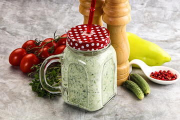 Fresh dietary detox cucumber smoothie