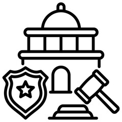 Law Enforcement Line Icon