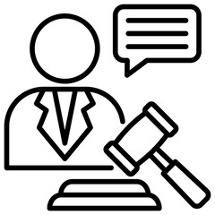 Legal Jury Line Icon
