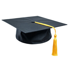 graduation hat isolated on transparent background