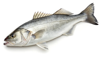 Fototapeta premium chilean sea bass fish isolated on white background PNG. AI GENERATED