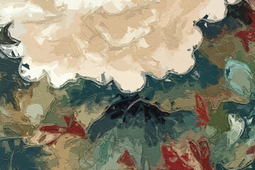 Various oil paintings, flowers, snakes, landscapes, waterfalls, animals, butterflies, mushrooms