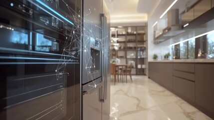 Smart kitchen appliance with digital interface and network connection
