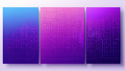 digital panels, gradient colors, abstract art, vibrant design, dotted patterns, vertical layout, modern visuals, dynamic texture, neon aesthetic, tech-inspired art, colorful abstraction, futuristic de
