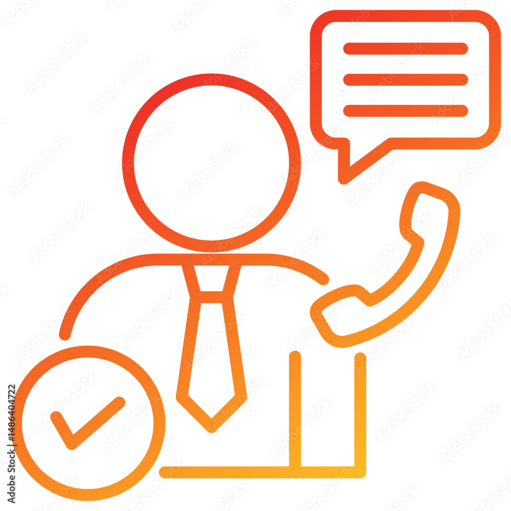 Poster consulting services line gradient icon