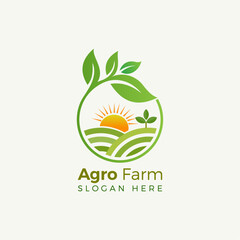 Agro Farm Logo Design,  Green Nature Inspired Brand Identity.