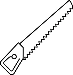 Saw silhouette, saw isolated