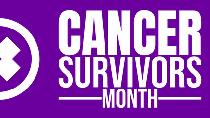 Cancer Survivors month design templet, Stronger Every Day, Honoring 