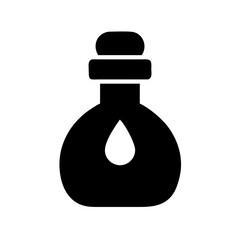 Potion bottle liquid drop flask alchemy magic witchcraft medicine elixir chemical vessel icon vector