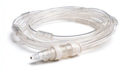 Clear medical tubing for intravenous fluids