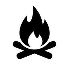 Campfire flame fire bonfire wood burning heat light warm blaze outdoor camping adventure danger