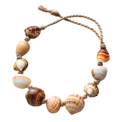Playful Shell Anklet with a Random Assortment of Na Isolated on Transparent Background