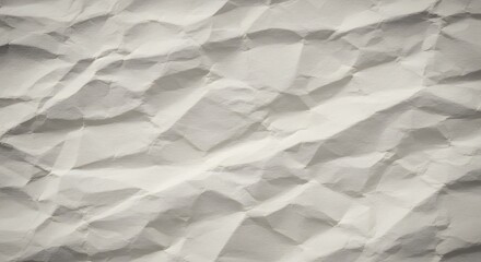 Obraz premium Close up of crumpled white paper texture background