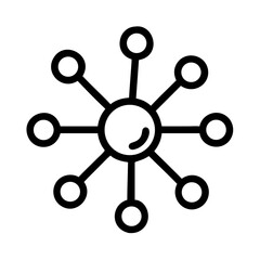 Obraz premium Network connection hub data science technology cloud computing iot system structure diagram