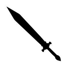 Download fantasy sword silhouette vector art illustration for rpg game asset and design element