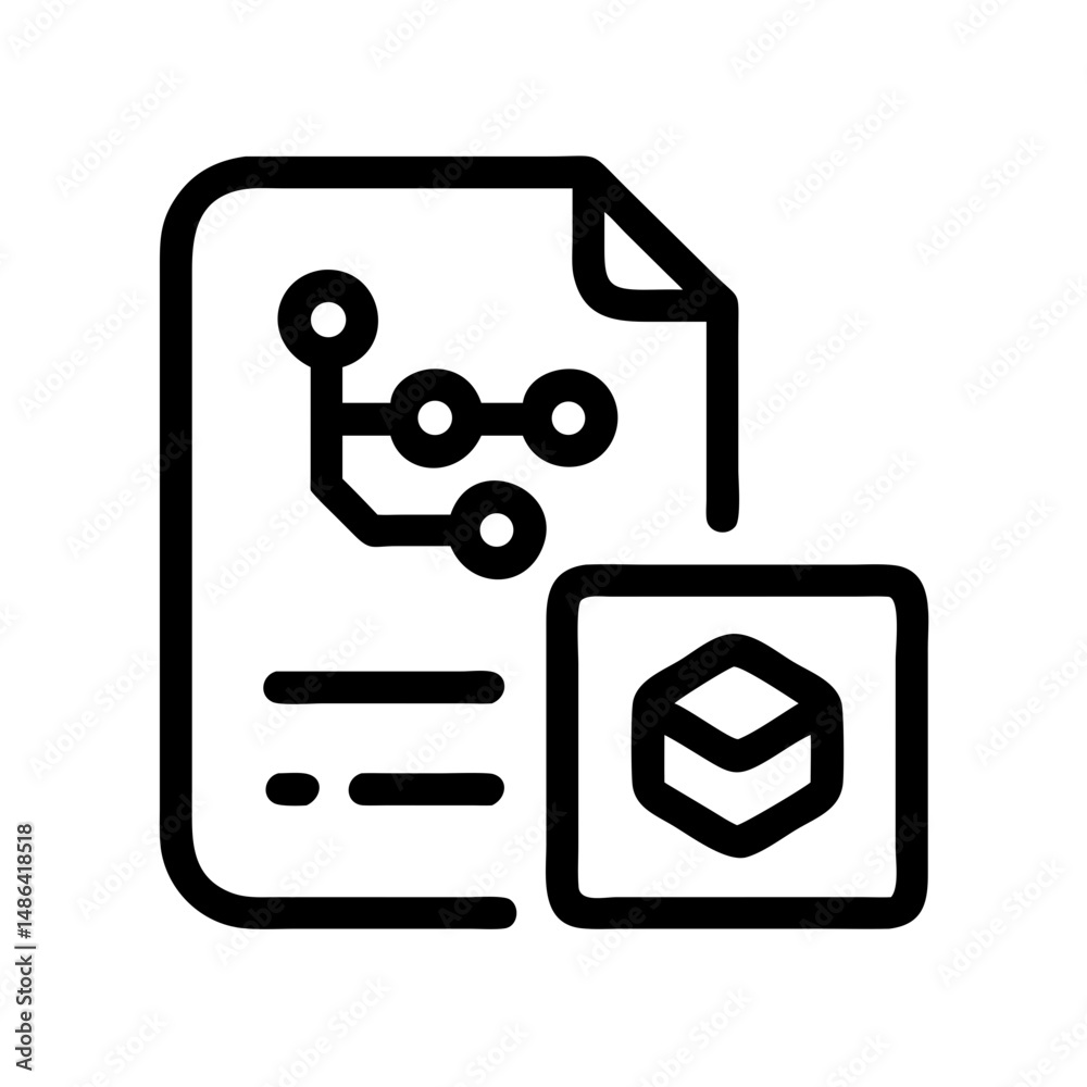 Poster Find technical documentation for software development with api and circuit diagram icon set