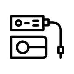 Isolated power bank charging station vector illustration for mobile device charging needs design