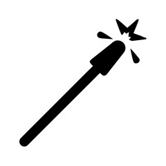 Find magic wand illustration, wizard tool, fantasy spell casting stick, fairy tale icon art