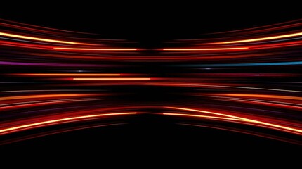 Abstract Light Trails: A captivating abstract composition of vibrant, dynamic light trails, showcasing a mesmerizing dance of energy, movement, and color against a dark canvas.