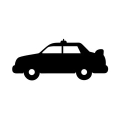 Taxi cab vector illustration black silhouette for transportation service app and graphic design needs