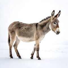 Obraz premium donkey in snow