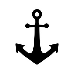 Основные RGB Vector black and white image of an anchor