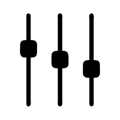 Audio mixer panel equalizer sound music dj studio console setting control sliders icon graphic