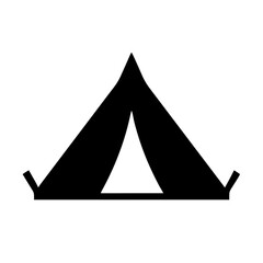 Fototapeta premium Camping tent vector illustration for outdoor adventure and recreation equipment design element isolated