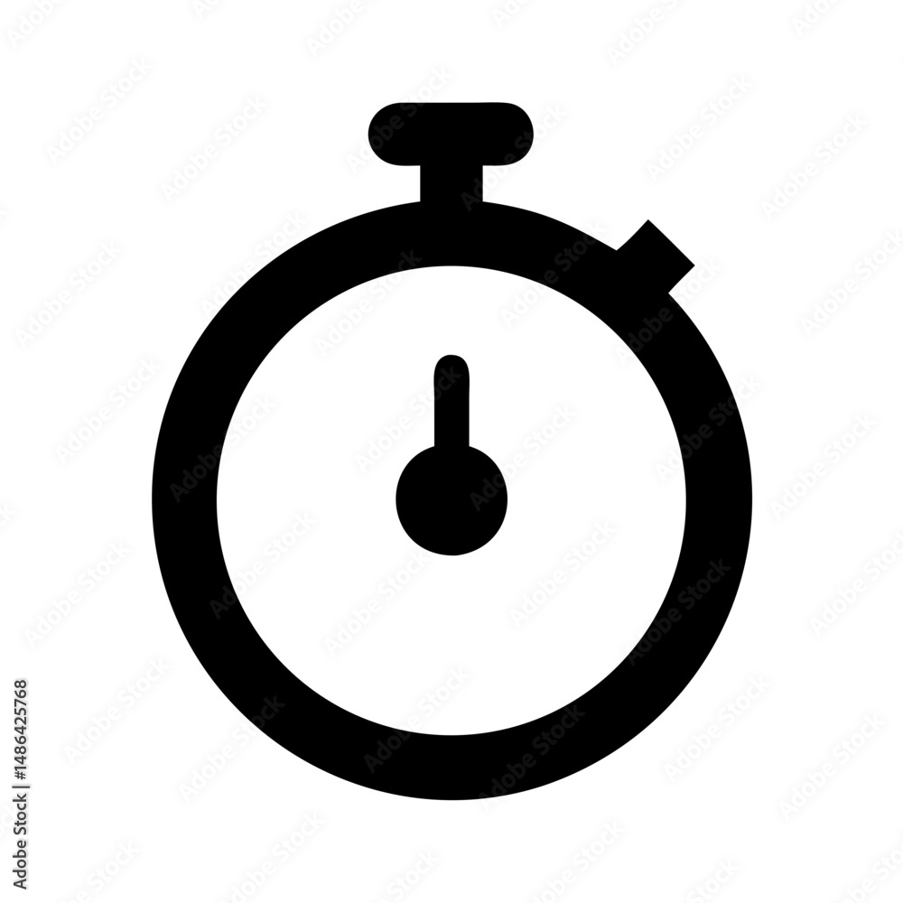 Poster stopwatch icon vector illustration time clock timer symbol countdown isolated design element graphic