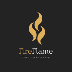 Modern Logo Design Featuring Flames and Elegant Typography for Branding