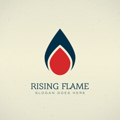 Modern Flame Logo With Bold Colors and Clean Design