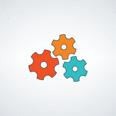 Colorful Interlocking Gears Representing Teamwork and Efficient Collaboration