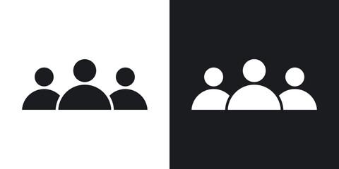 Team icons. flat style design.