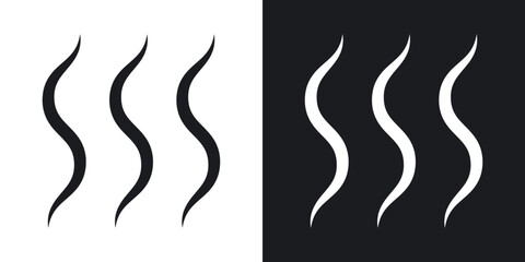 Smoke steam icons. flat style design.