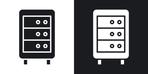 Server rack icons. flat style design.