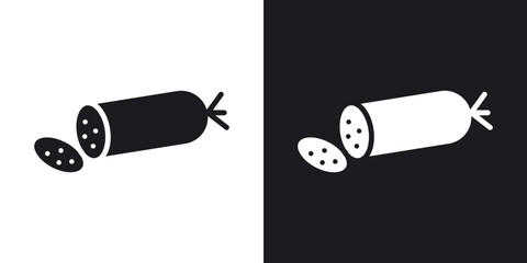 Sausage salami icons. flat style design.