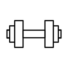 Dumbbell icon. Weight training tool illustration. Diversity in exercise and wellness.