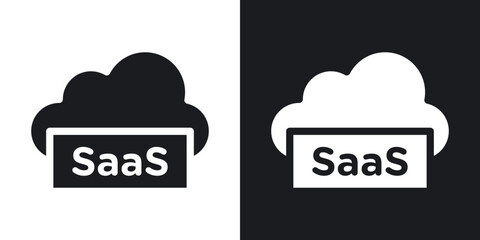 SaaS icons. flat style design.