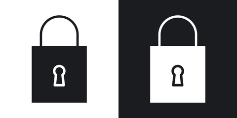 Padlock icons. flat style design.