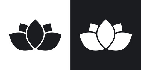 Lotus icons. flat style design.